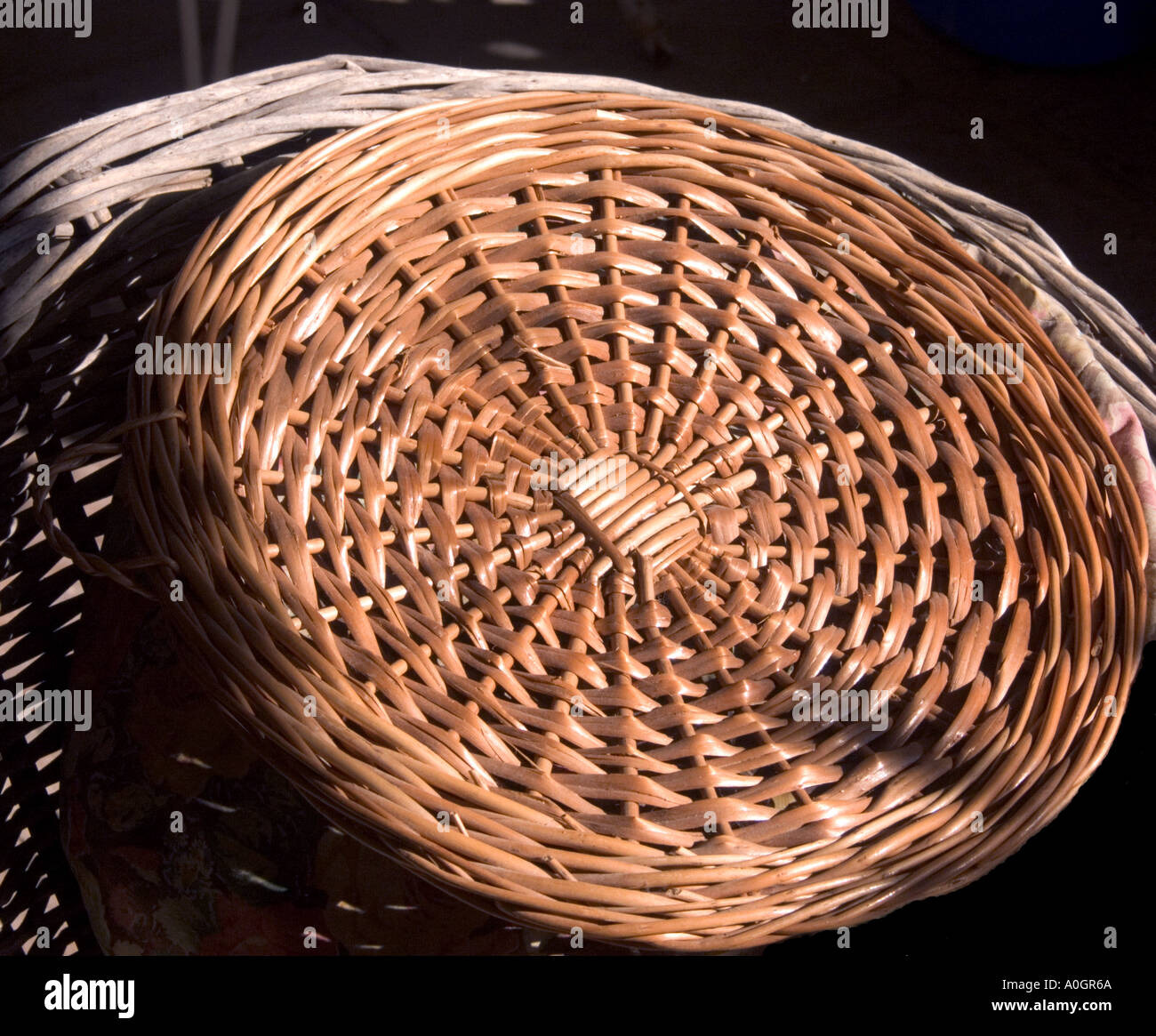 Wicker basket lid lids still life PHOTO BY JACK COX Stock Photo Alamy