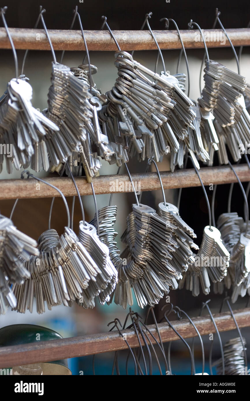 Keycutters Display keys Stock Photo Alamy