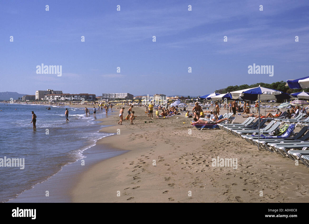 The beach at L'Estartit, Costa Brava, Spain. Stock Photo