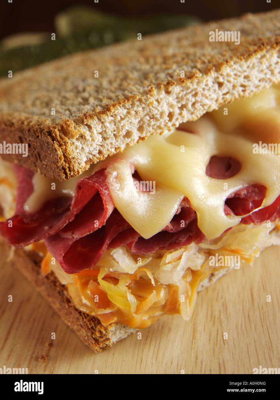 Corned beef Reuben sandwich Stock Photo Alamy