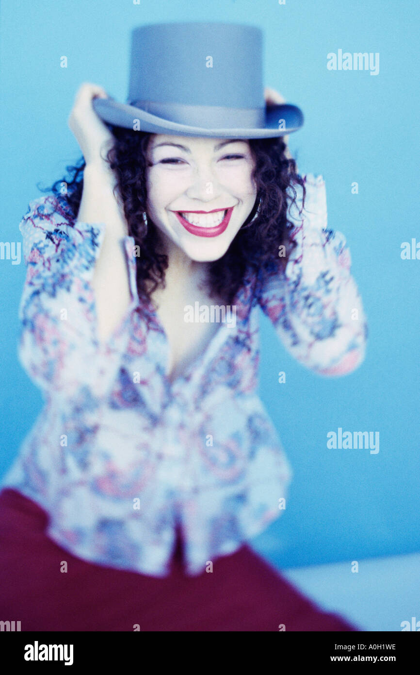 Woman with a hat hi-res stock photography and images - Alamy