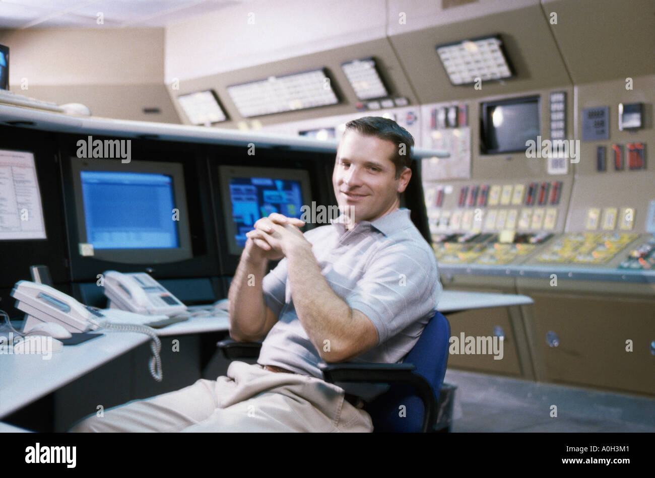 Electric Power Control Room Stock Photo Alamy