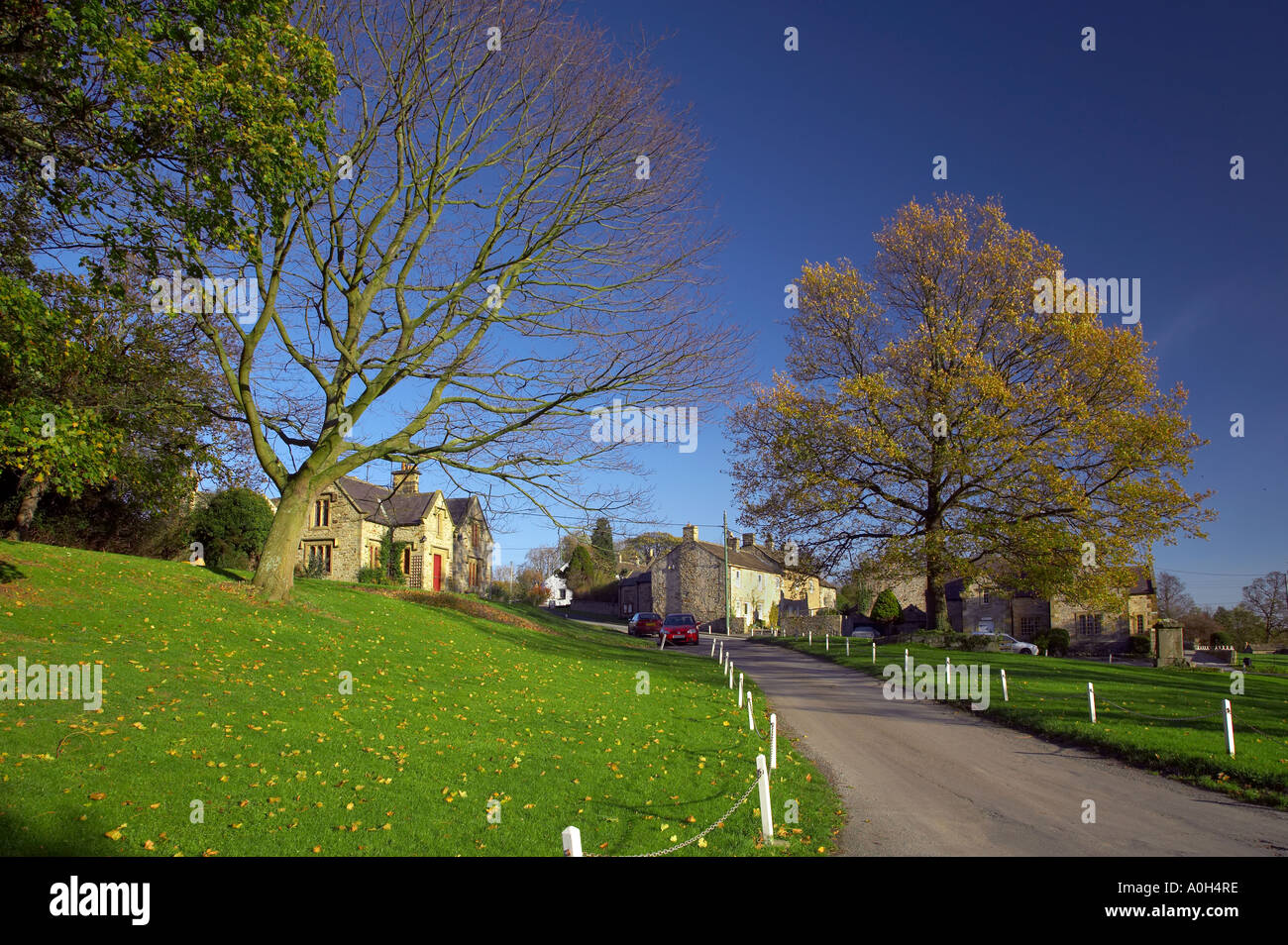 England North Yorkshire Leyburn Wensleydale Wensley Village Stock Photo