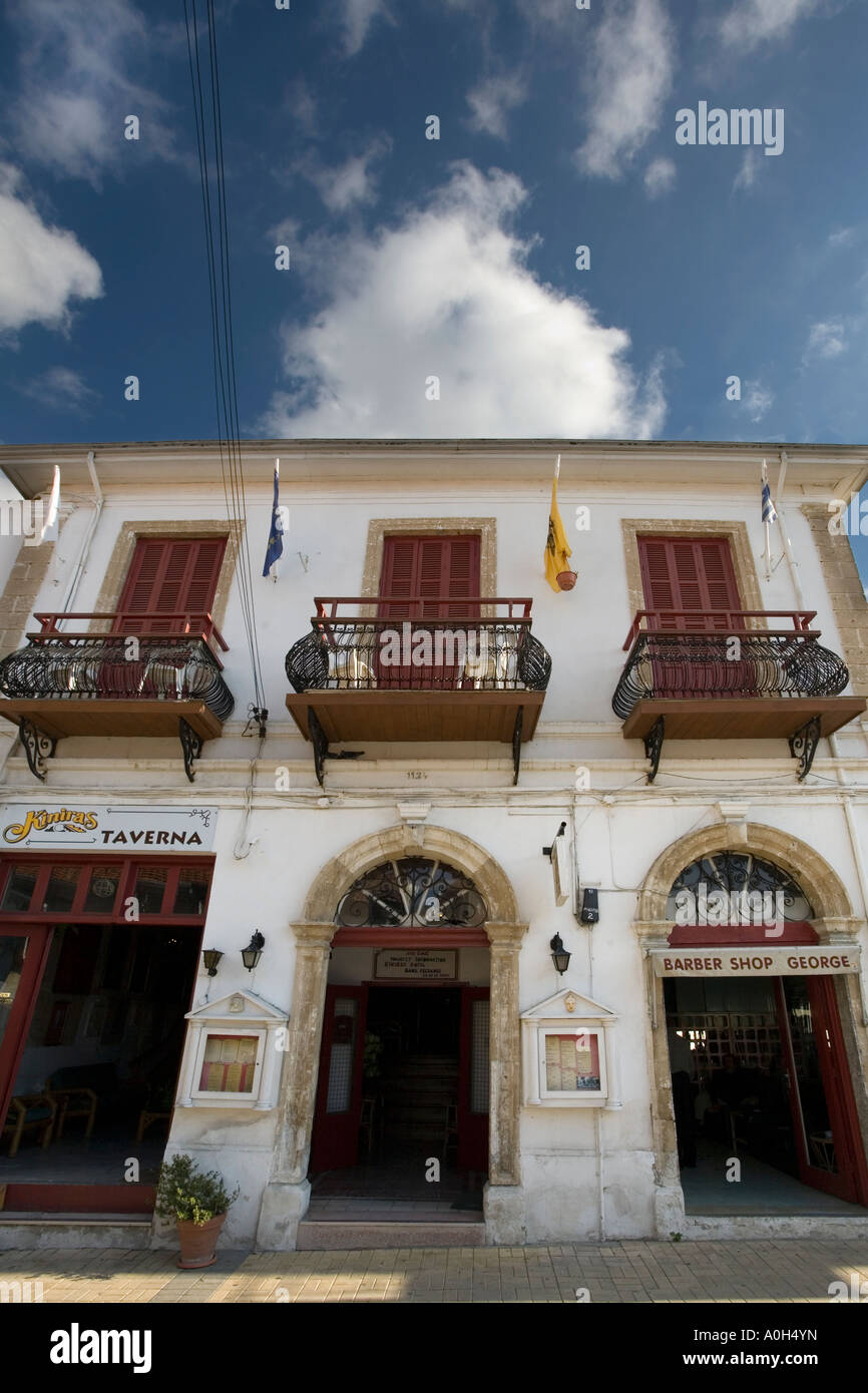 THE KINIRAS HOTEL, TAVERNA, RESAURANT AT PAPHOS CYPRUS Stock Photo