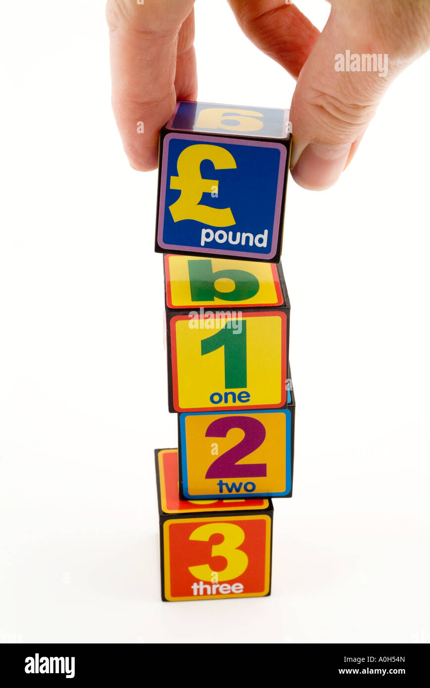 toy building blocks with 1 2 3 and the pound symbol Stock Photo Alamy