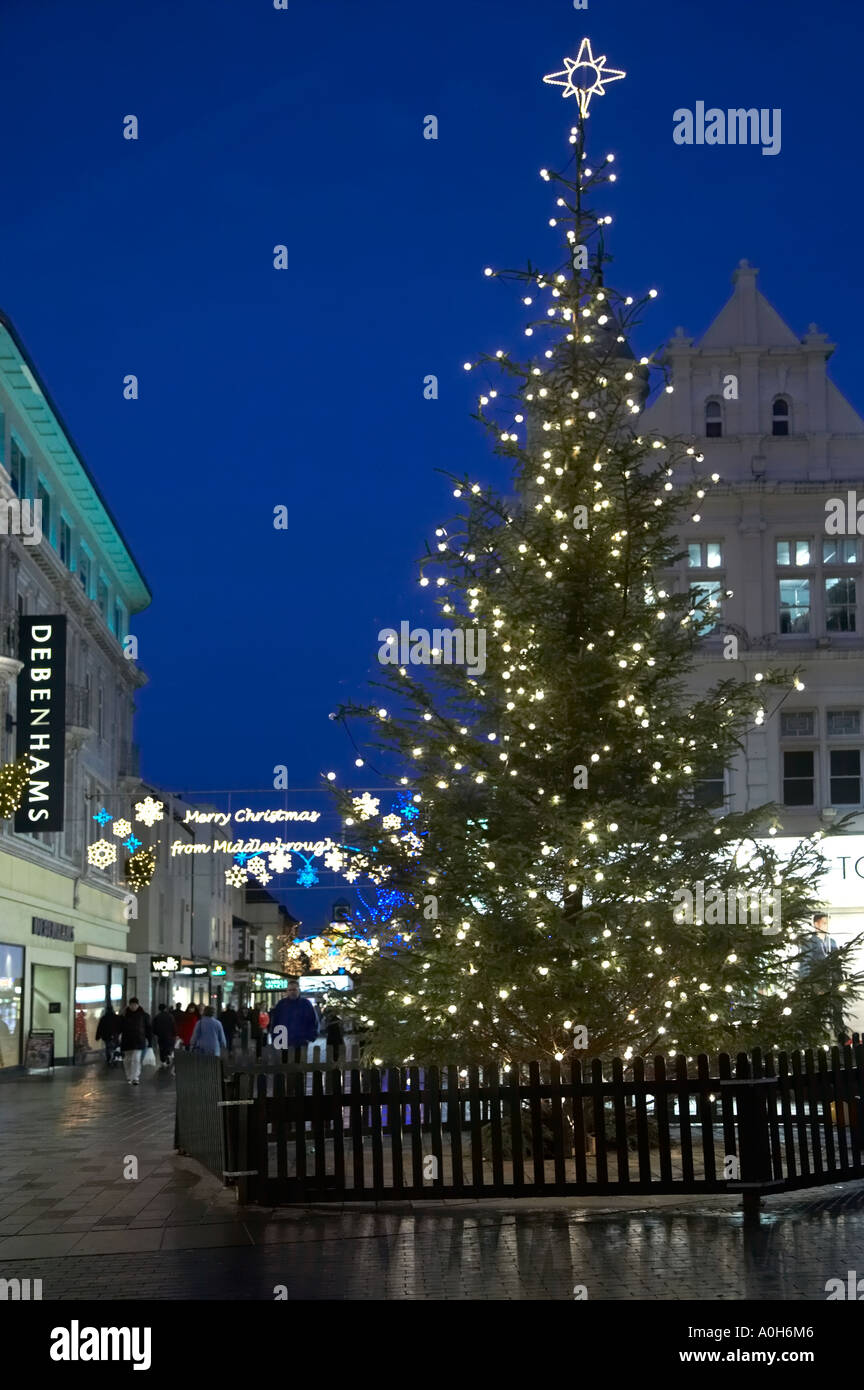 England Tees Valley Middlesbrough Binns Corner 2005 Christmas lights