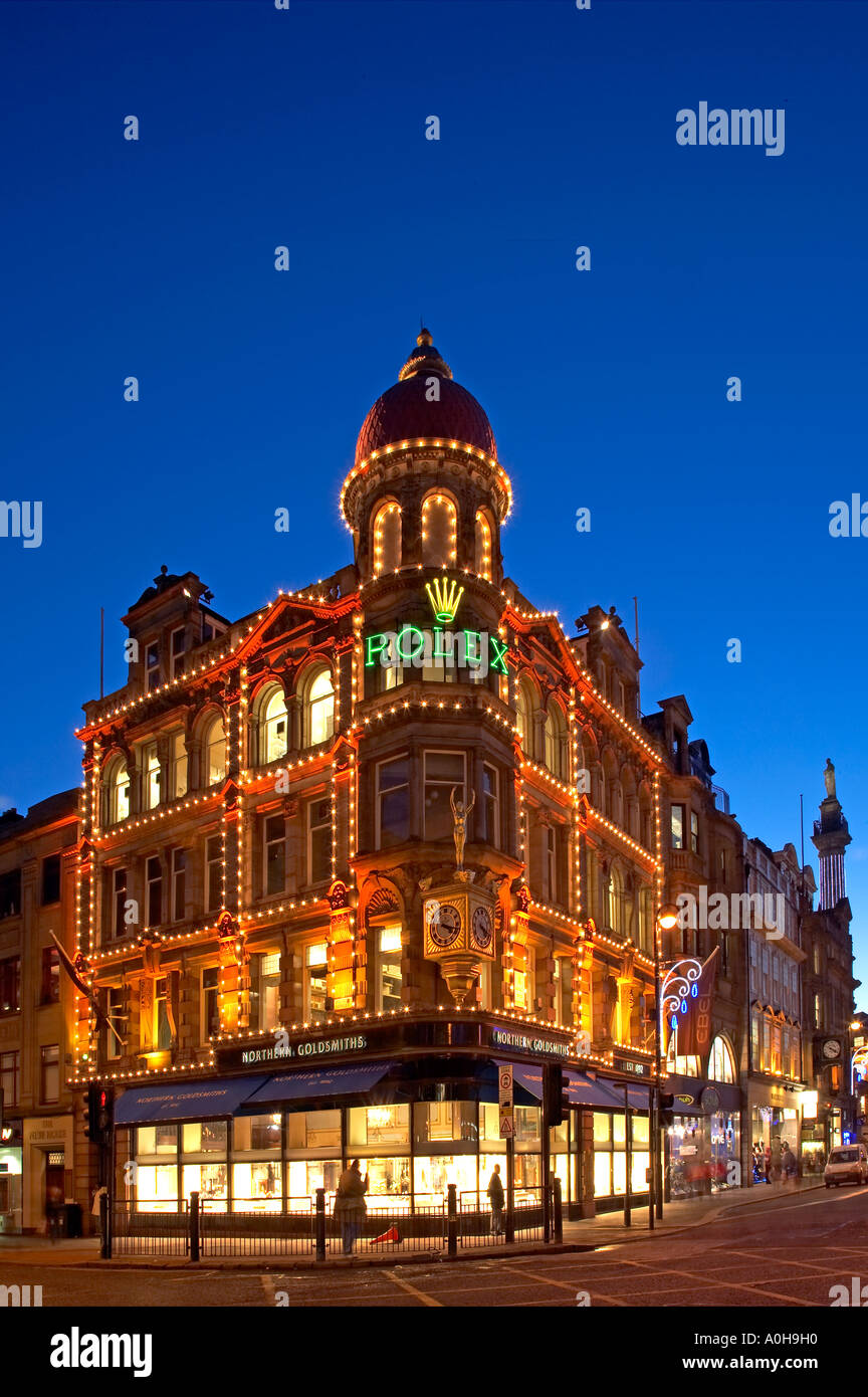 Goldsmiths Corner Northumberland Street Newcastle upon Tyne Tyne and Wear England Stock Photo