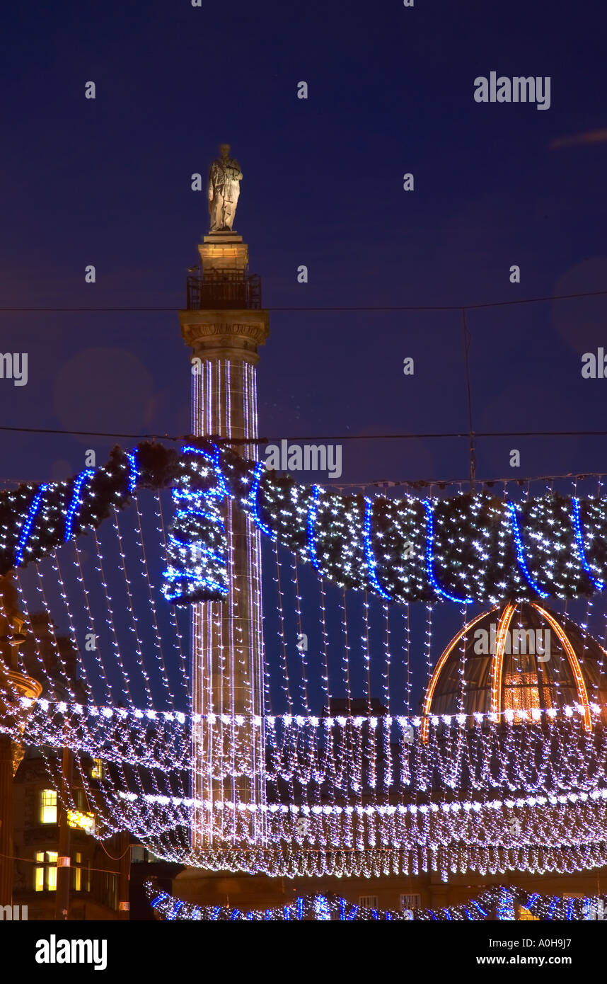 Christmas Lights Grey Street Newcastle upon Tyne Stock Photo Alamy