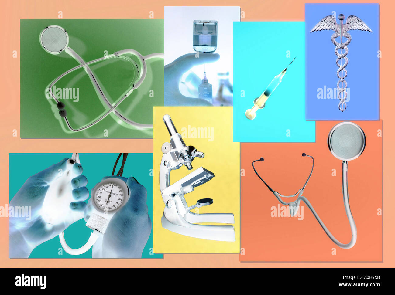 Collage of medical pictures Stock Photo - Alamy