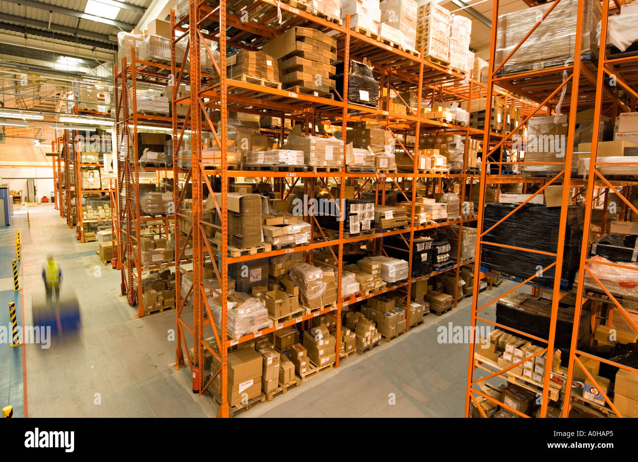 Busy warehouse of Thamesdown SDC CD DVD manufacturer Stock Photo