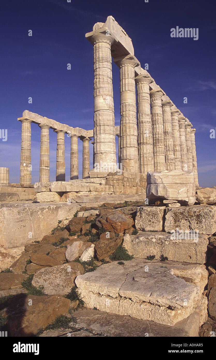 Temple of Poseidon Cape Sounion Greece Stock Photo - Alamy