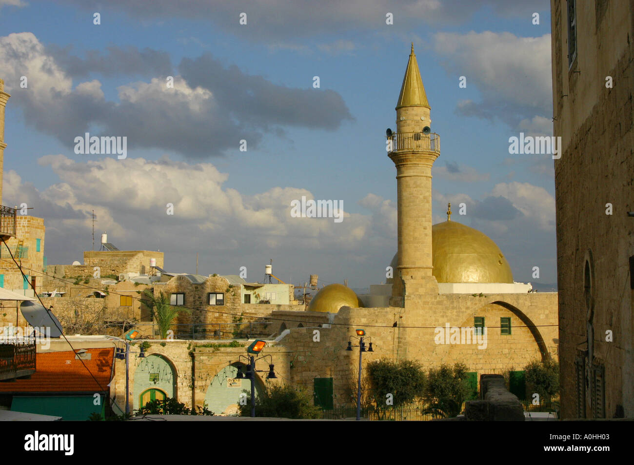 mosque in Akko sunset Stock Photo - Alamy