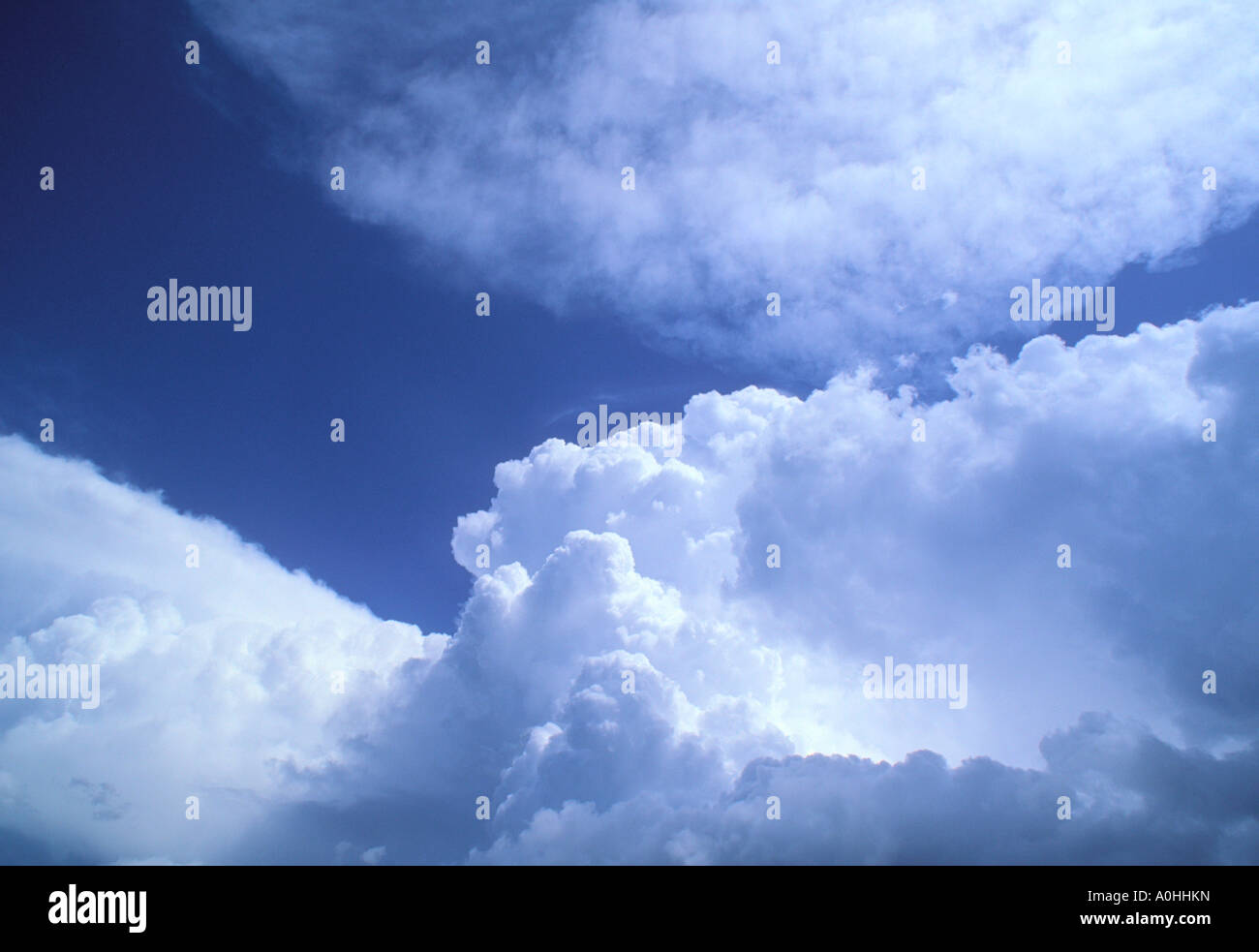 Supercell storm cloud downdraft. Thunderstorm and dramatic hail clouds