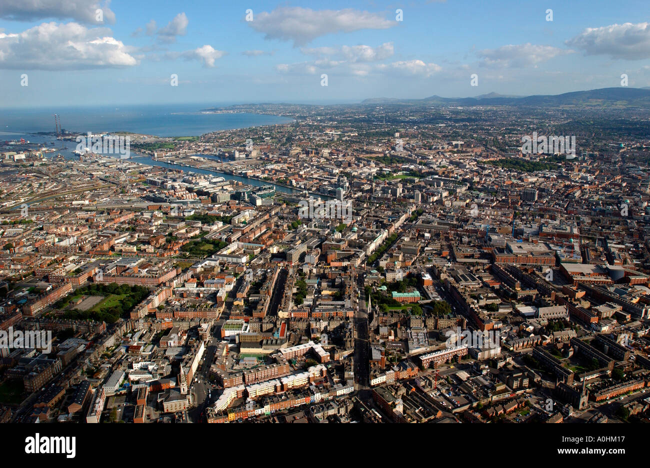 Aerial view looking south over Dublin, Ireland Stock Photo Alamy