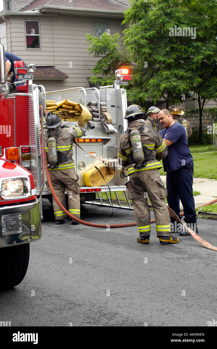 A Fire at a house in downtown Toledo Ohio Stock Photo Alamy
