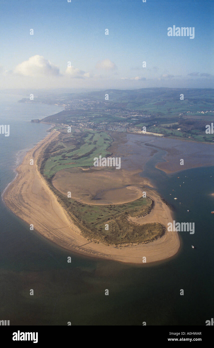 dawlish-warren-nature-reserve-exmouth-devon-uk-aerial-view-stock-photo