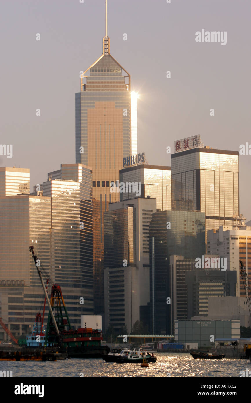 China Hong Kong Central Wanchai Central Plaza Skyline Victoria harbour
