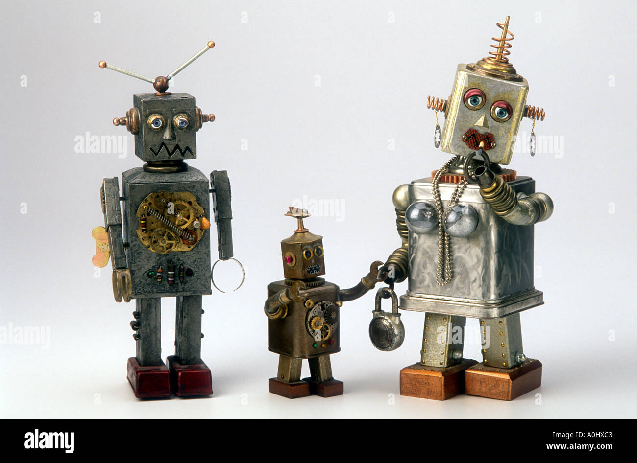 disfunctional robot family by Terry Collier Stock Photo - Alamy