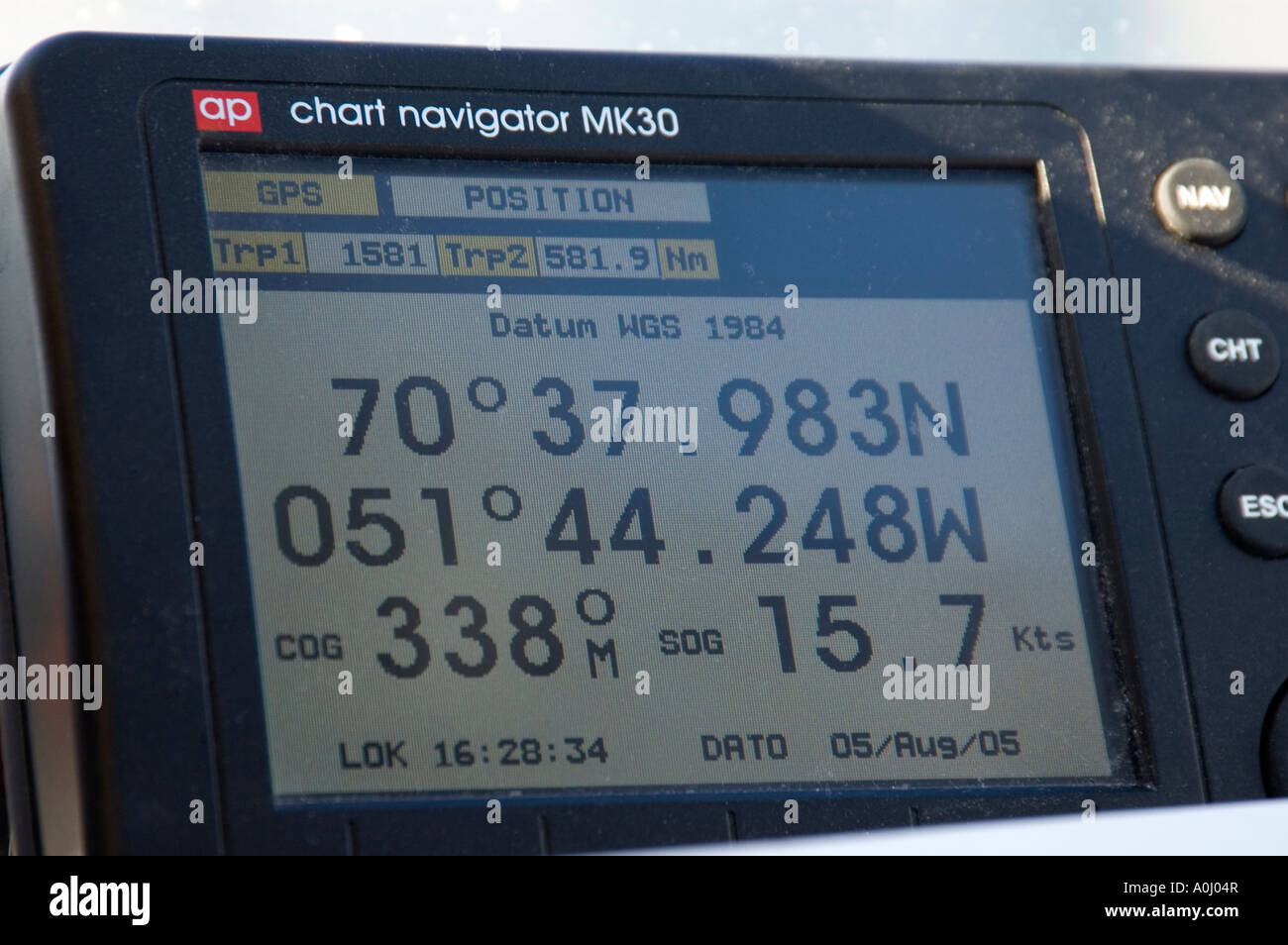 GPS Navigationsystem, display Stock Photo Alamy