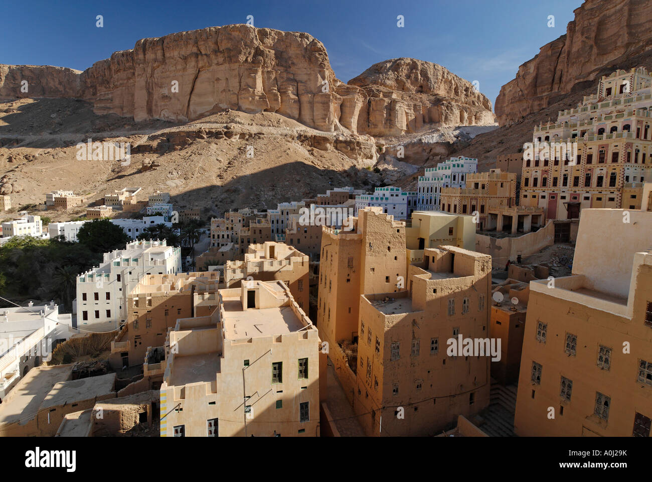 Khaylla, Khaylah village, Wadi Doan, Wadi Hadramaut, Yemen Stock Photo