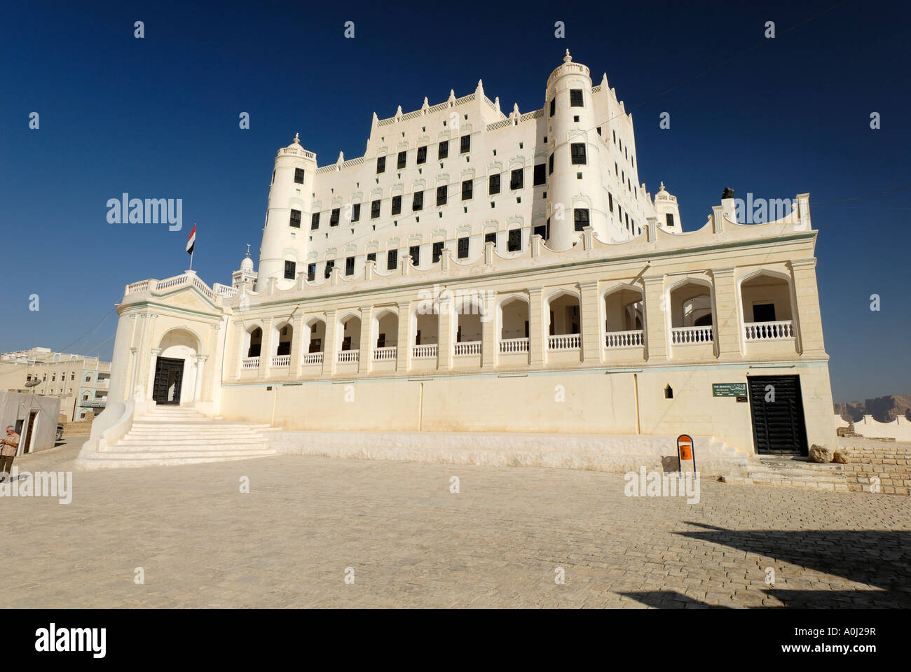 Palace of the sultan, Sayun, Wadi Hadramaut, Yemen Stock Photo