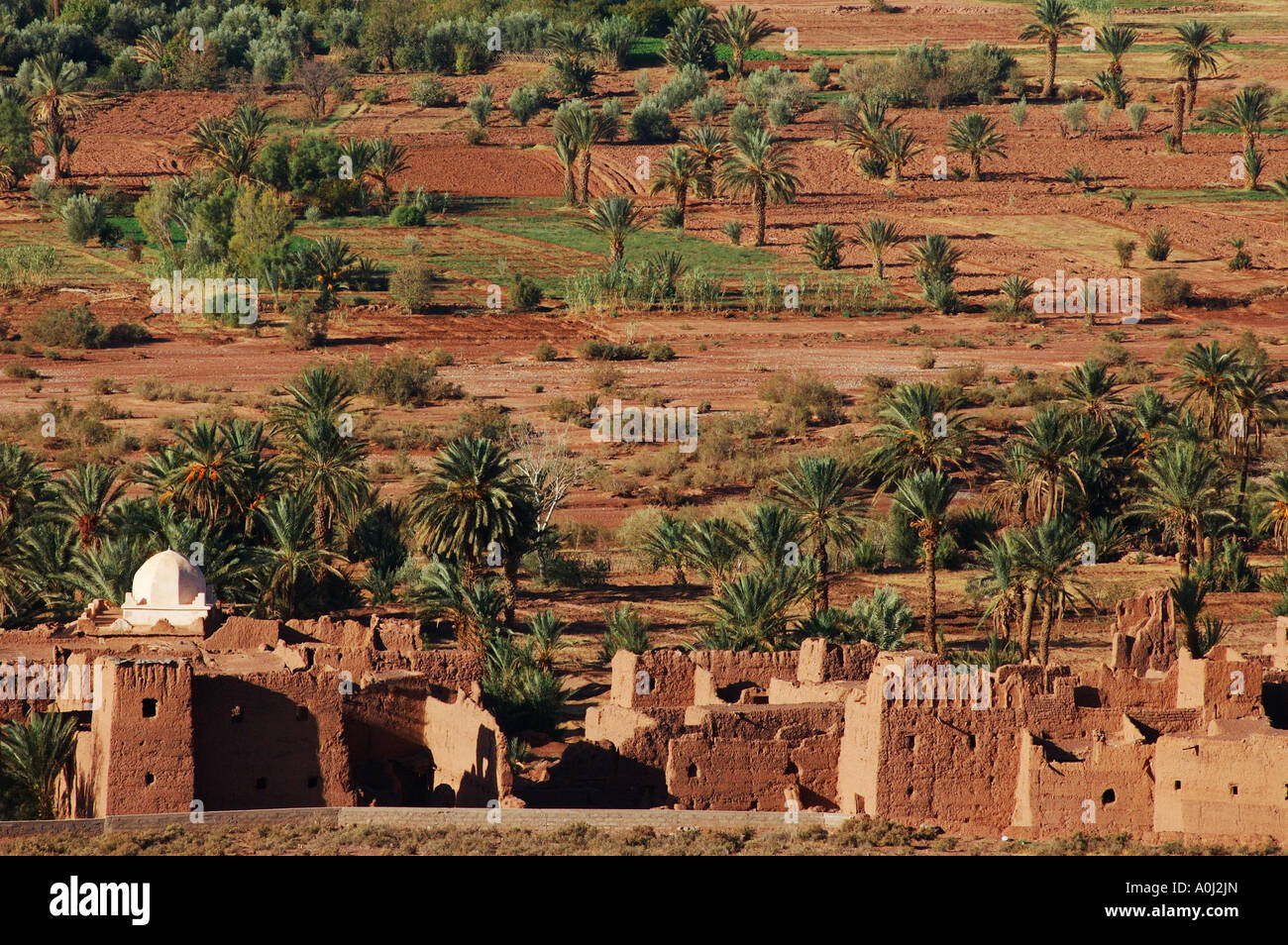 Houses made out of clay, Ouarzazate , Morocco , Africa Stock Photo