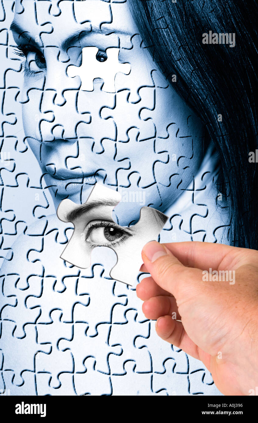 Jigsaw face woman hires stock photography and images Alamy