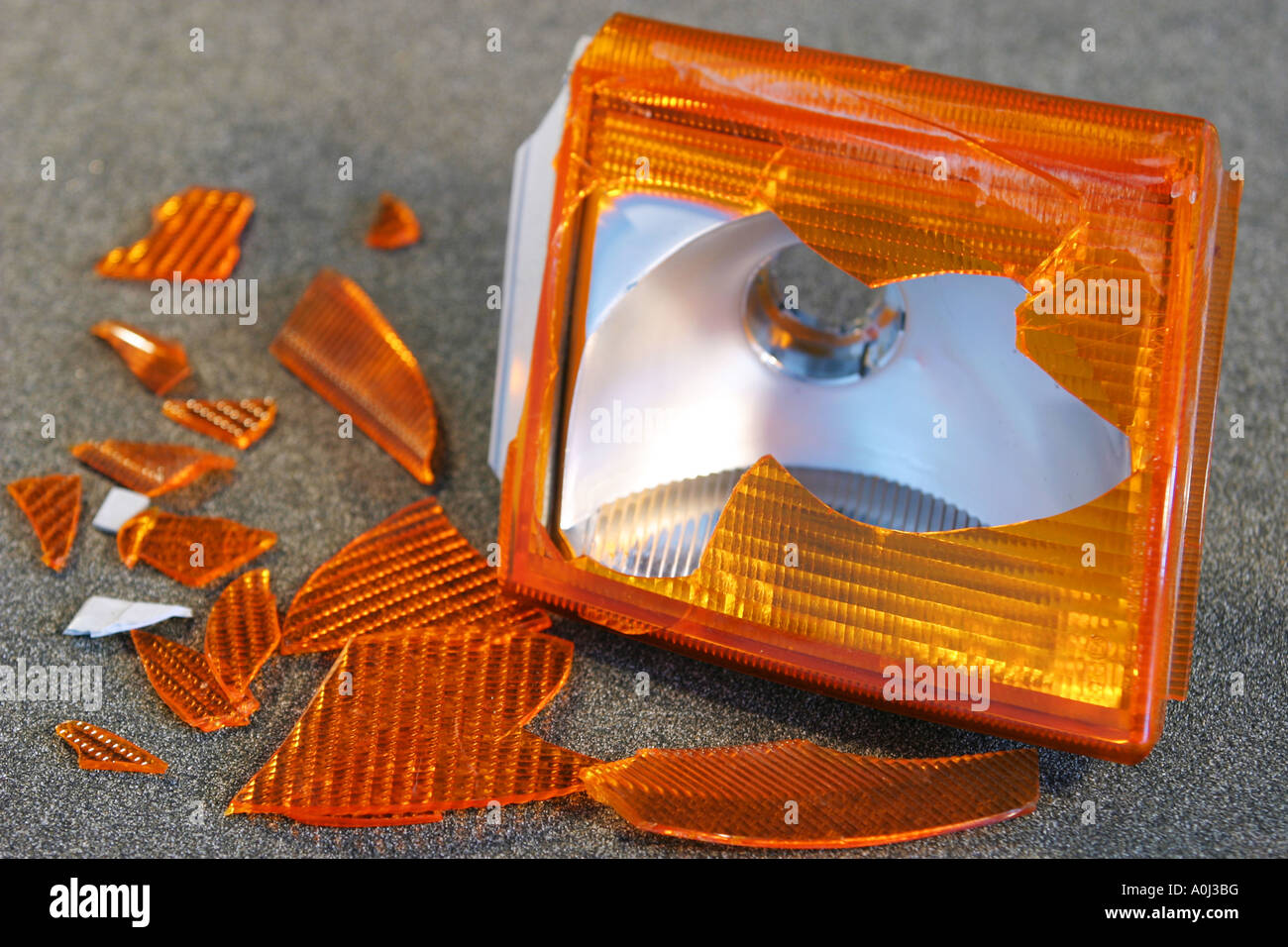 Broken turn signal Stock Photo Alamy