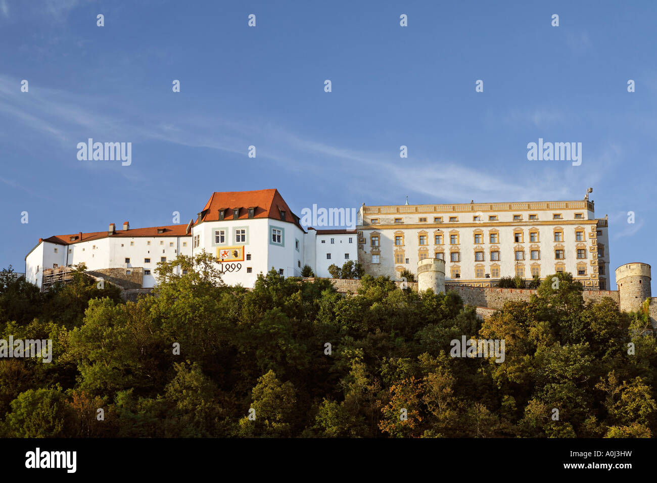 Castle Veste Oberhaus, Passau, Lower Bavaria, Germany Stock Photo