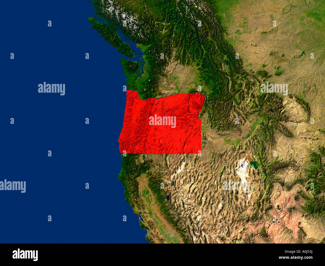 Map of oregon hi-res stock photography and images - Alamy
