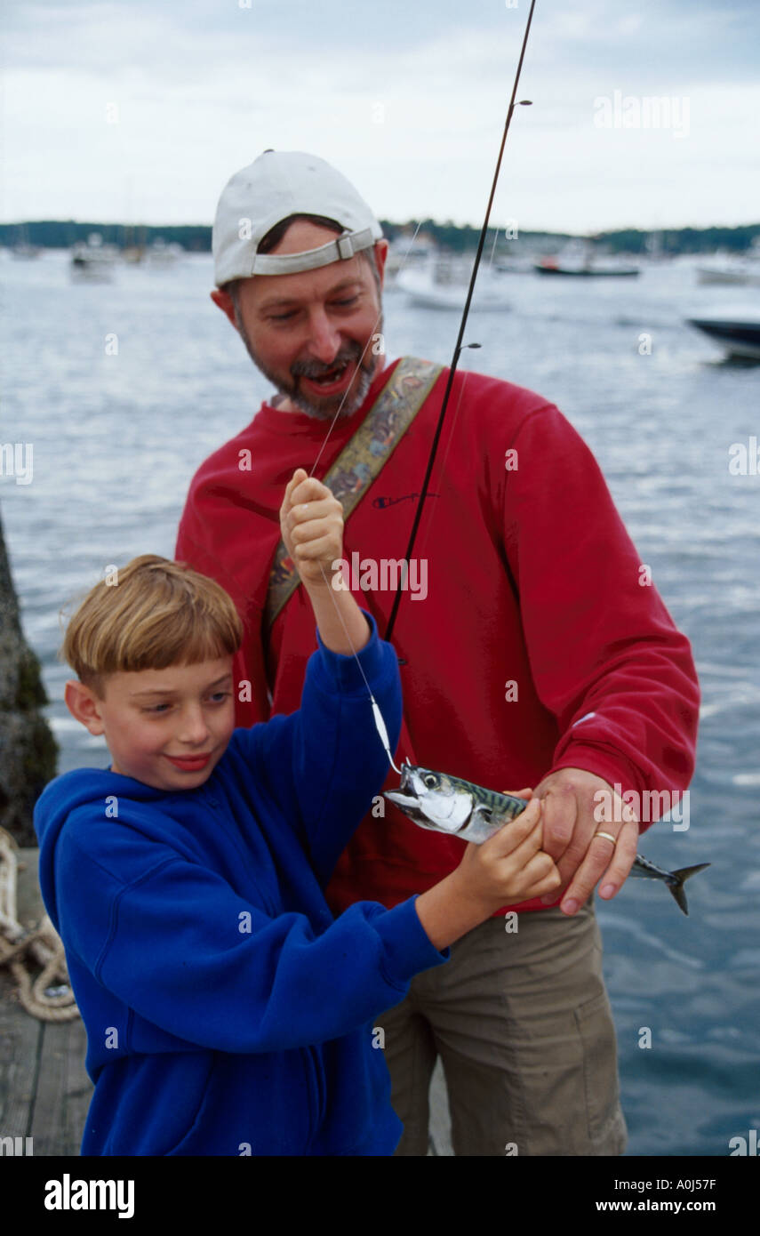Maine Me New England Down East Boothbay Harbor Public Dock Stock Photo Alamy