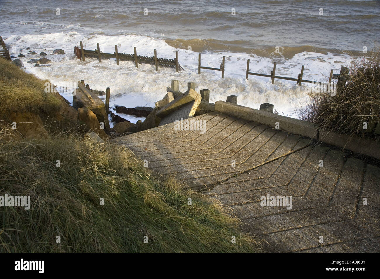 Coastal Erosion Happisburgh Norfolk UK November Stock Photo - Alamy