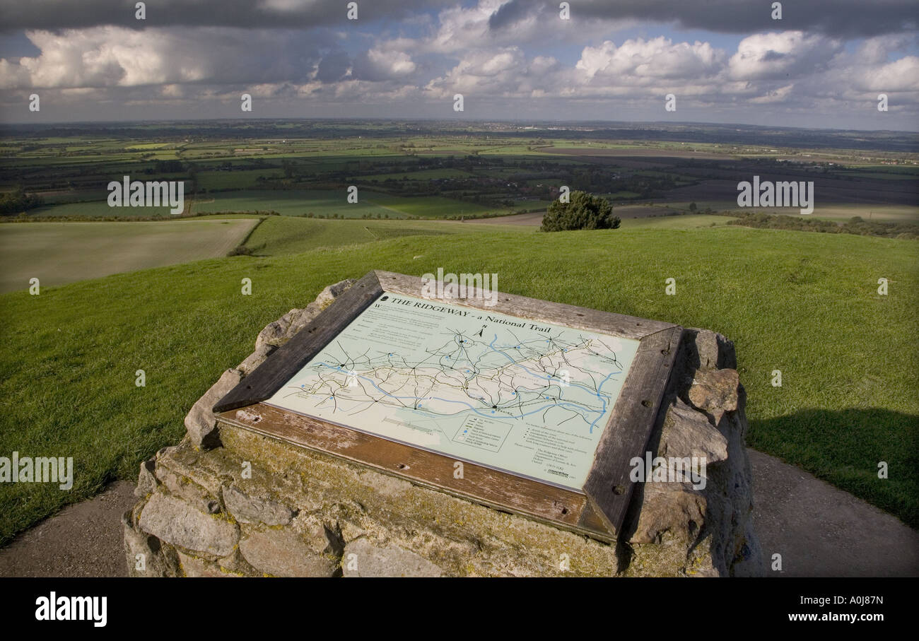 Ridgeway Path End Ivinghoe Beacon Bucks UK Stock Photo - Alamy