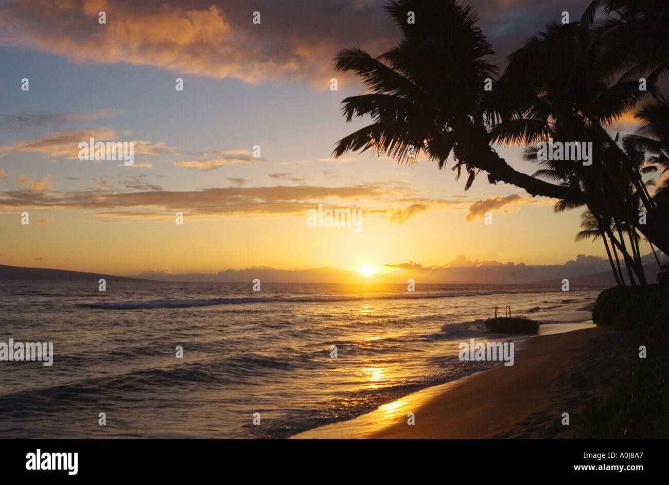 Kaanapali sunset maui hawaii hi-res stock photography and images - Alamy