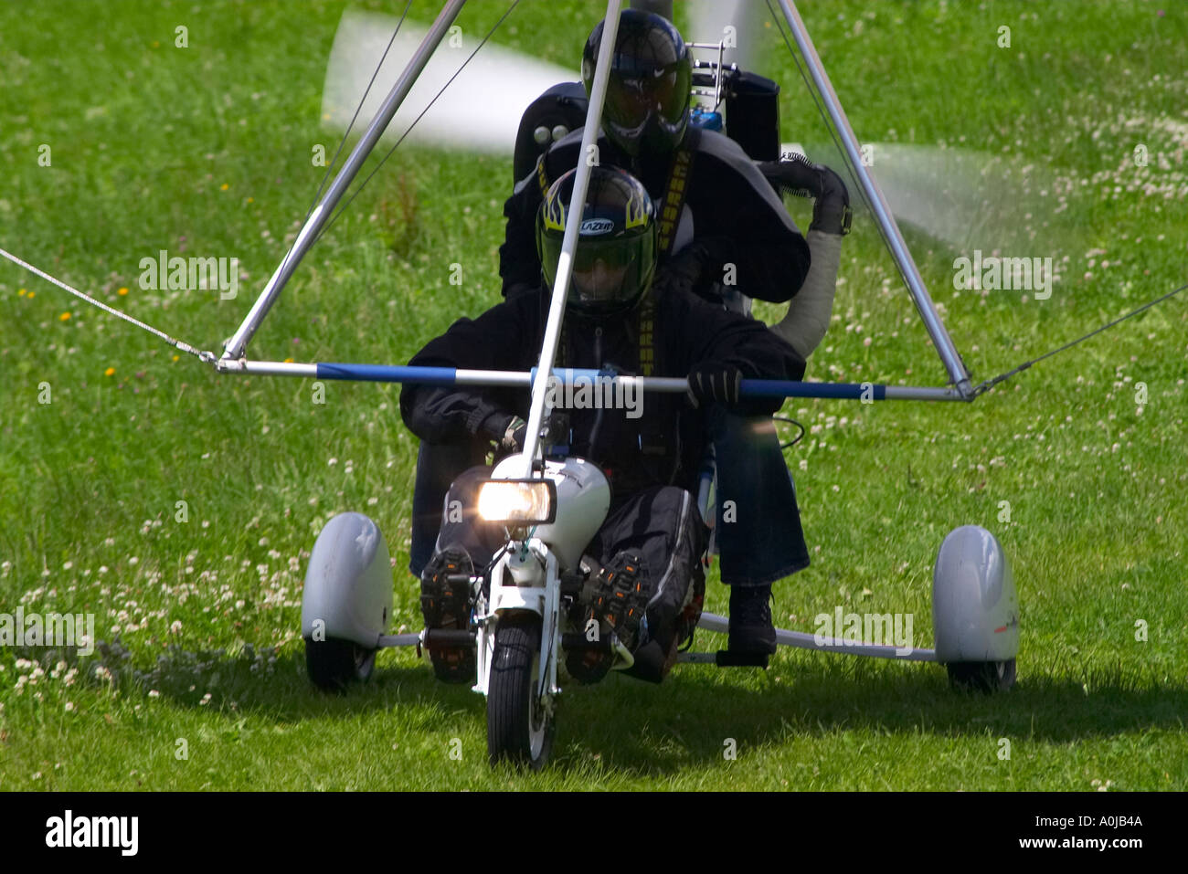 hang glider with motor Stock Photo Alamy