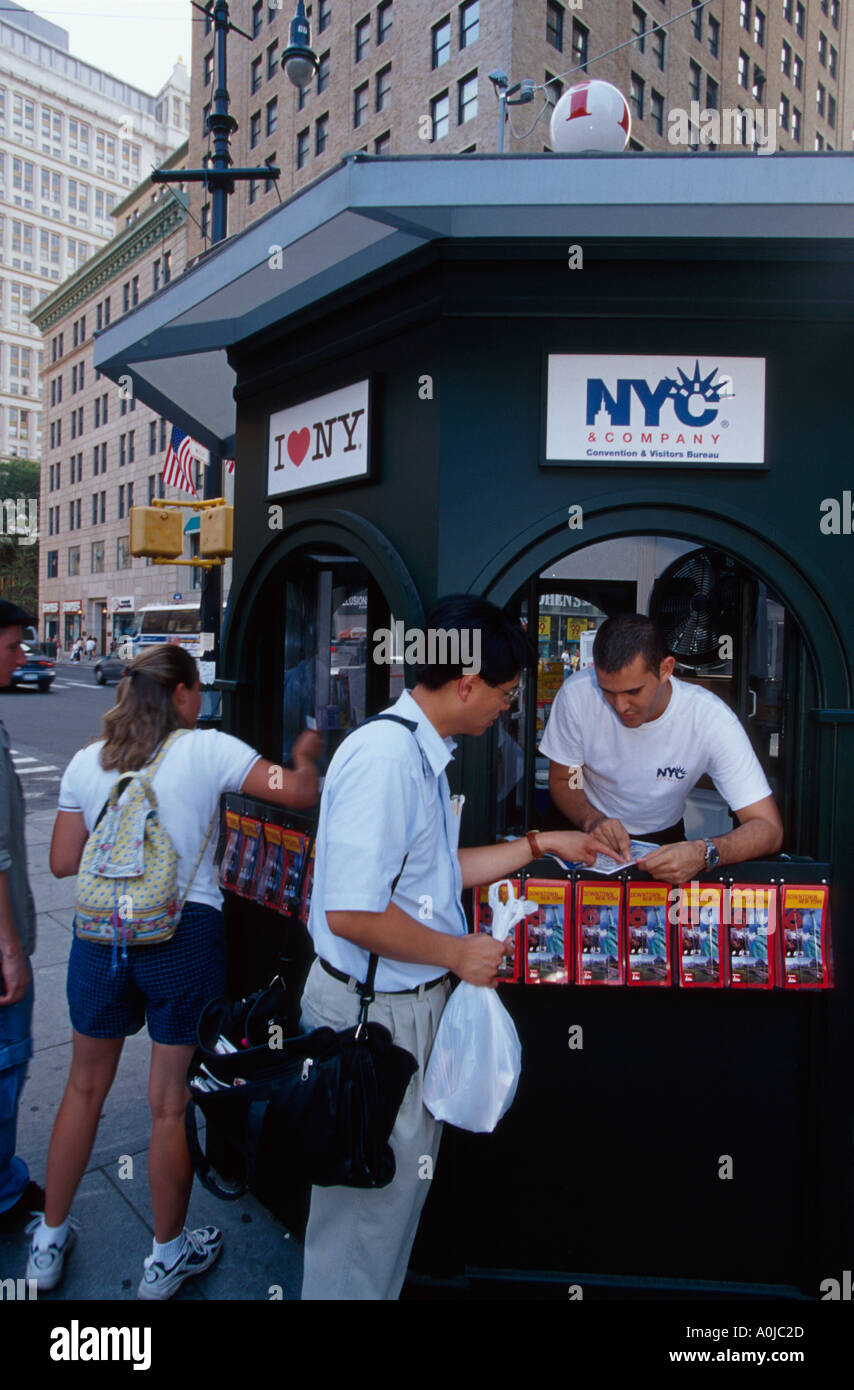 New York City,Manhattan,urban,metropolis,City Hall Park,information kiosk NY187,NY187 Stock Photo