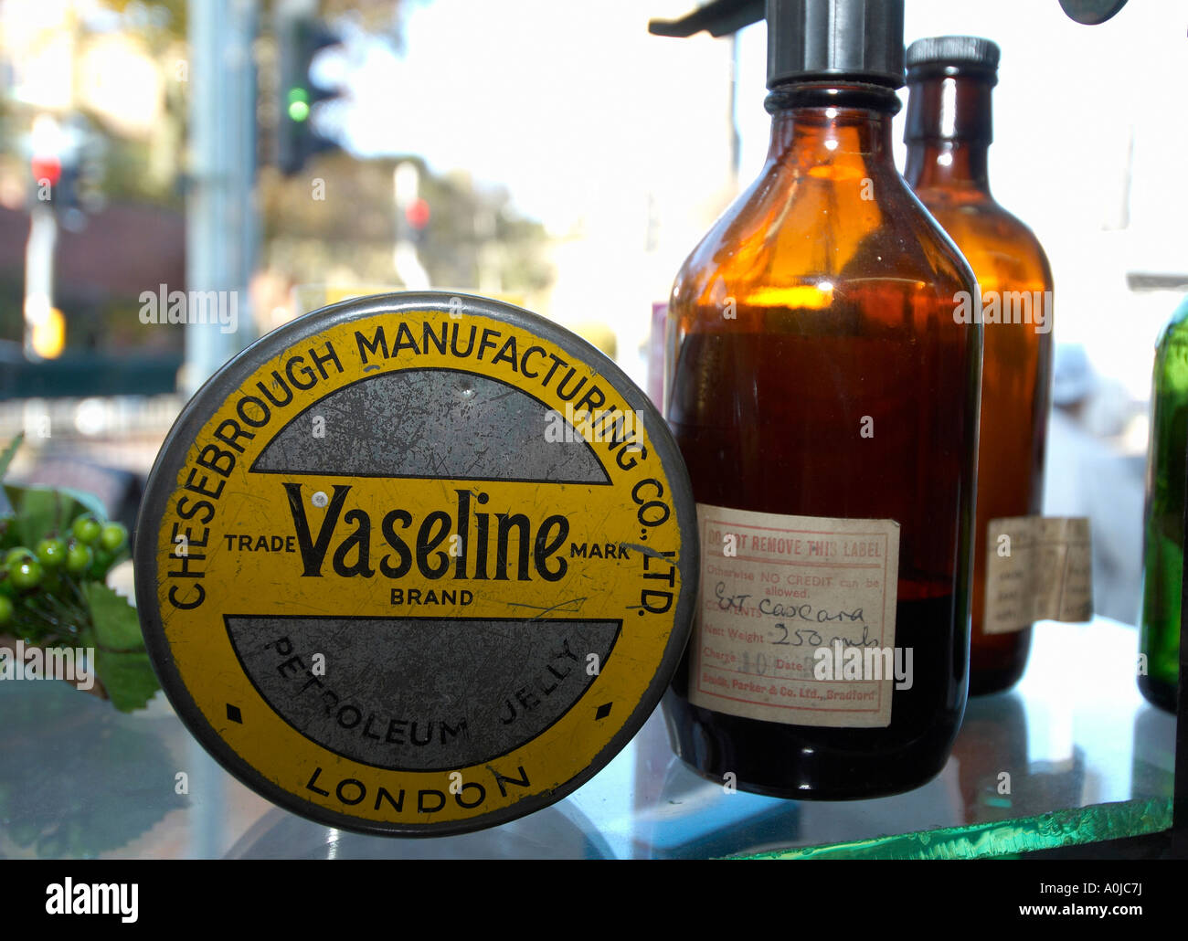 Old vaseline jar Stock Photo