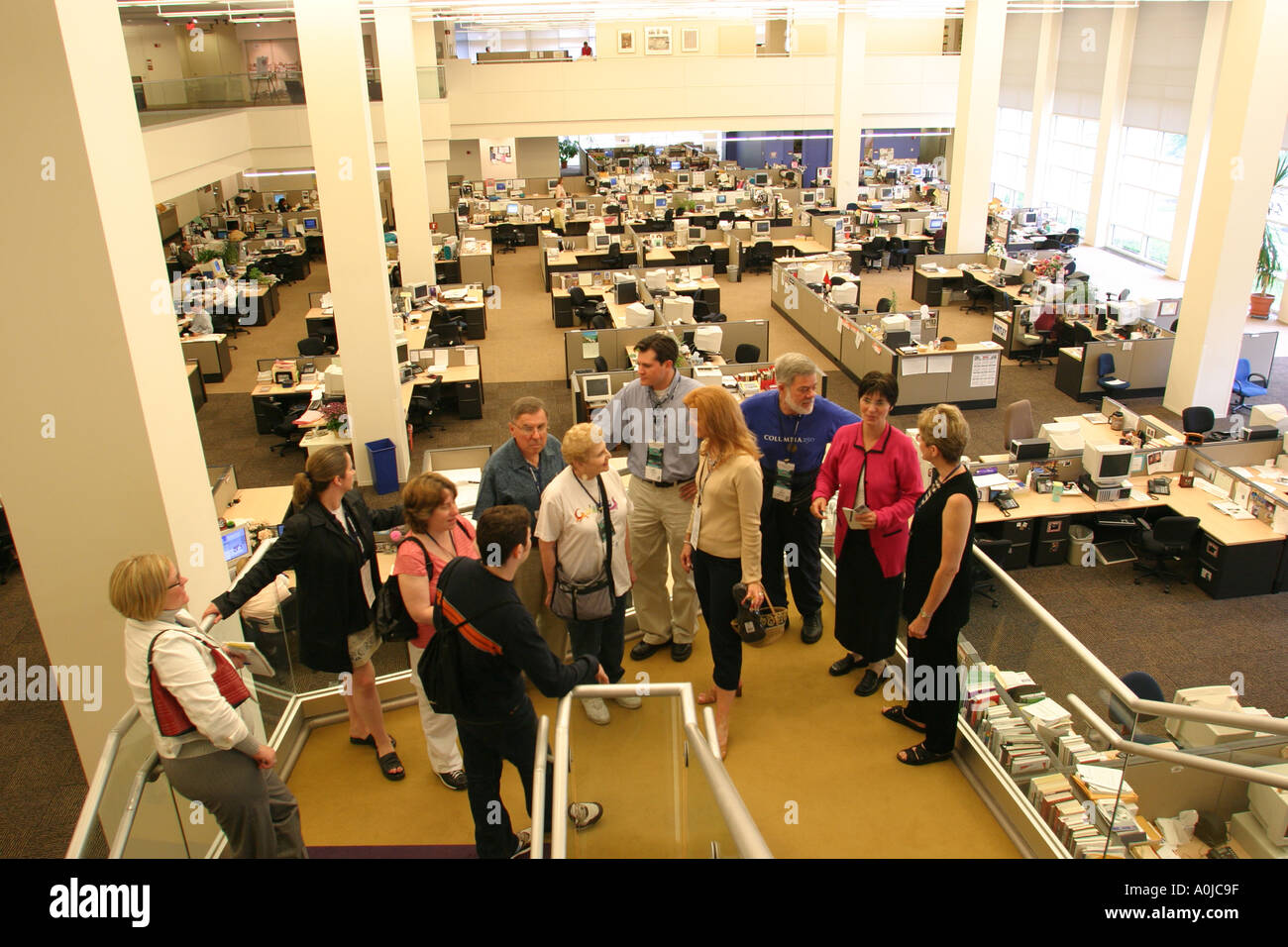 Cleveland Ohio,Plain Dealer building,daily newspaper office,desks