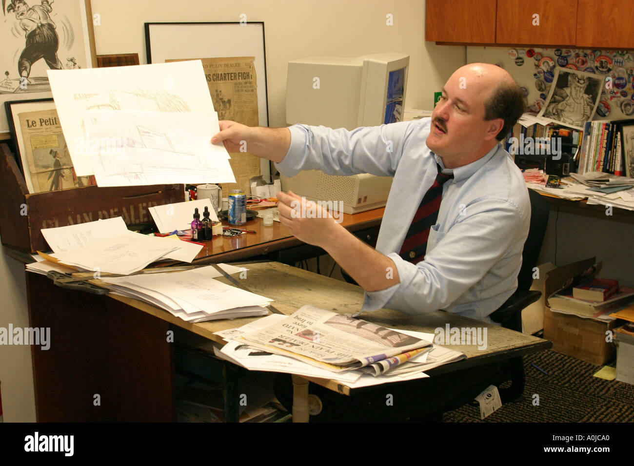 Cleveland Ohio,Plain Dealer building,daily newspaper office,editorial