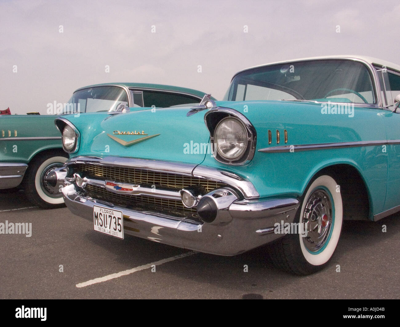 1957 Chevrolet Belair at American Classic Car show Stock Photo