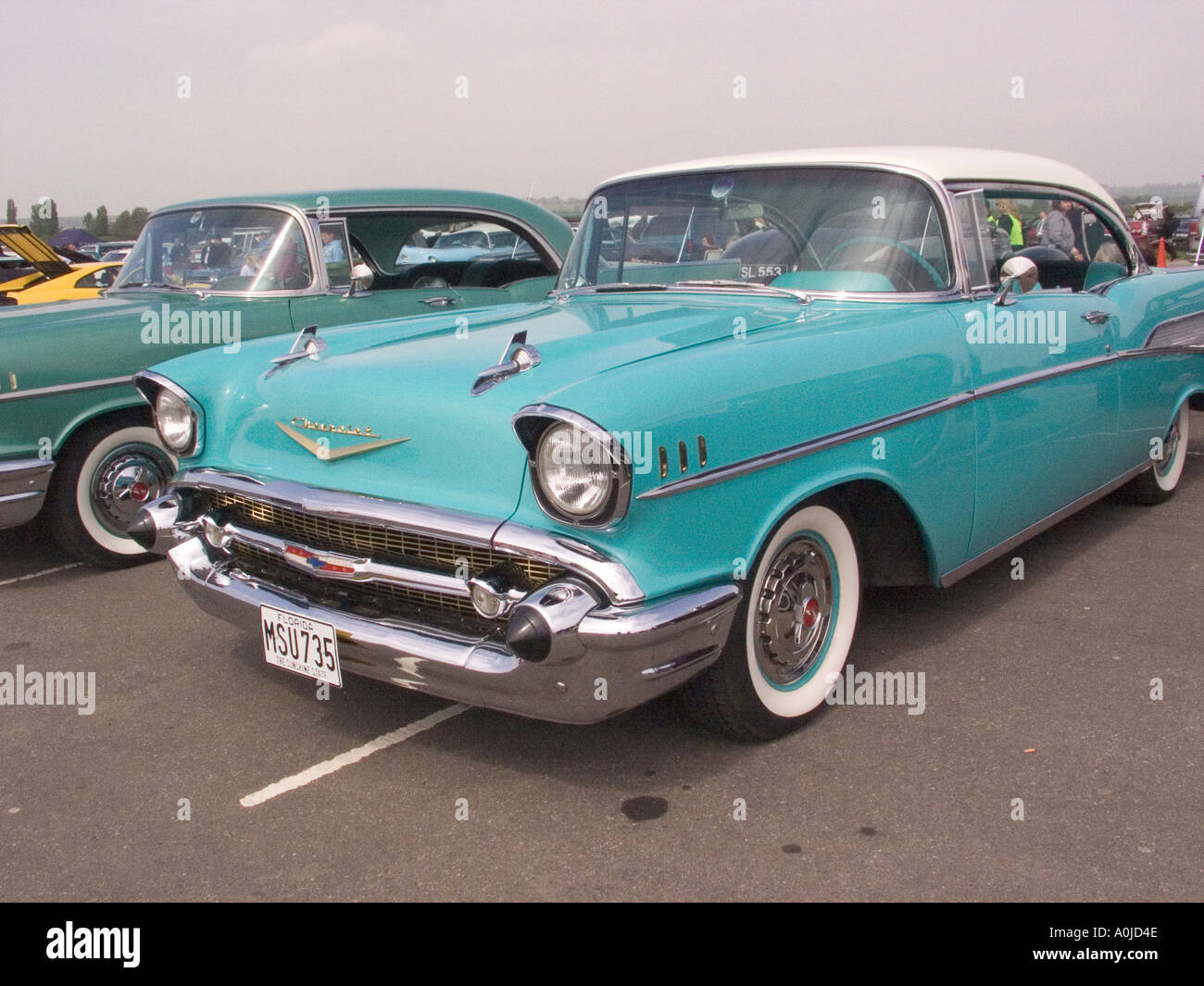 1957 Chevrolet Belair at American Classic Car show Stock Photo