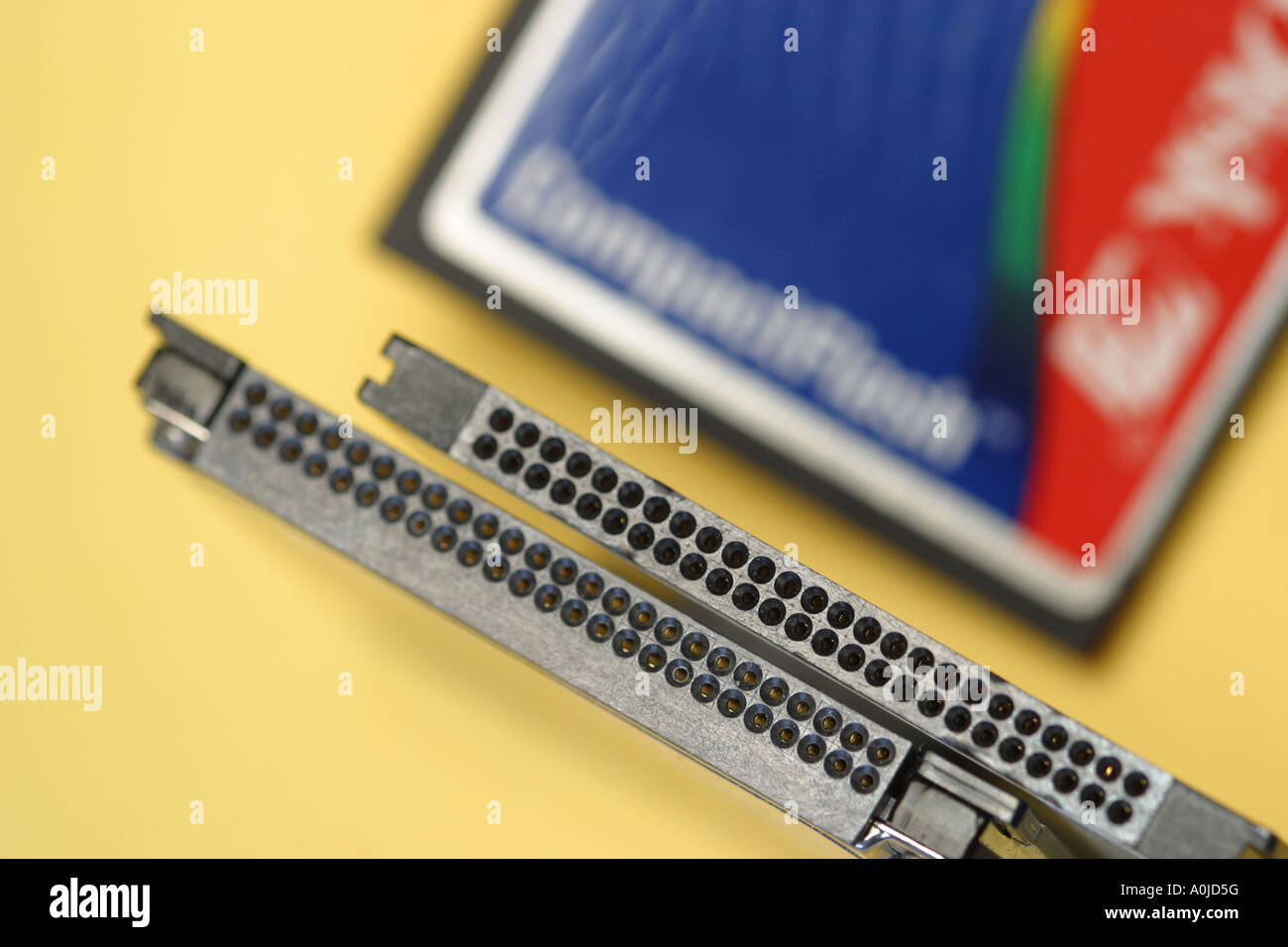 Digital data electronic memory data storage compact flash card Stock Photo