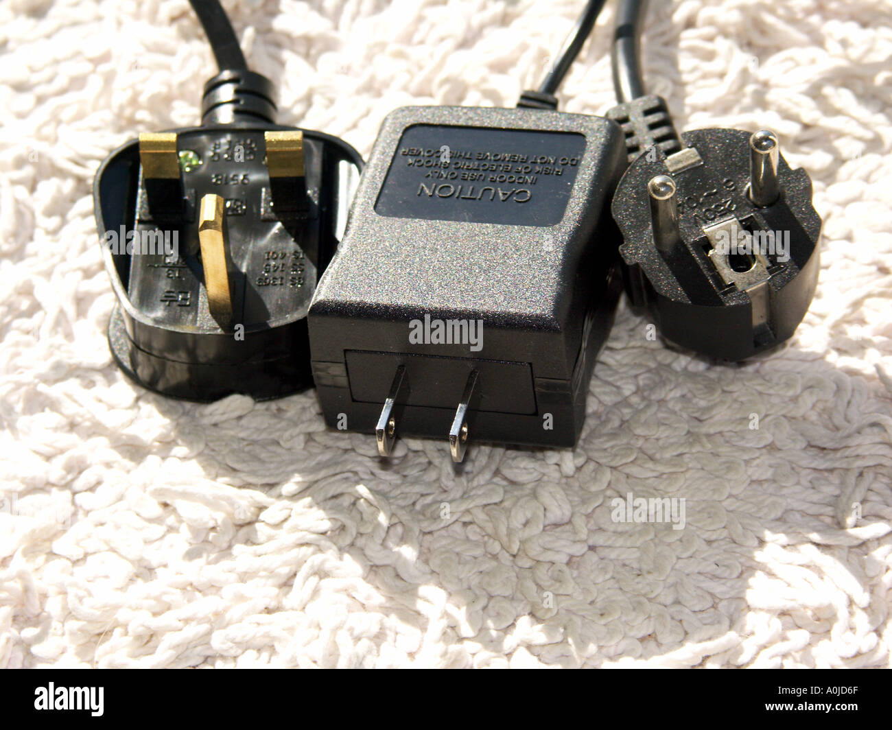 Standard British Three Pin European Two Pin and American Two Pin