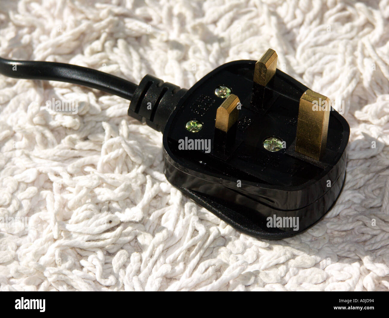 Standard British Three Pin Electrical Plug Stock Photo Alamy