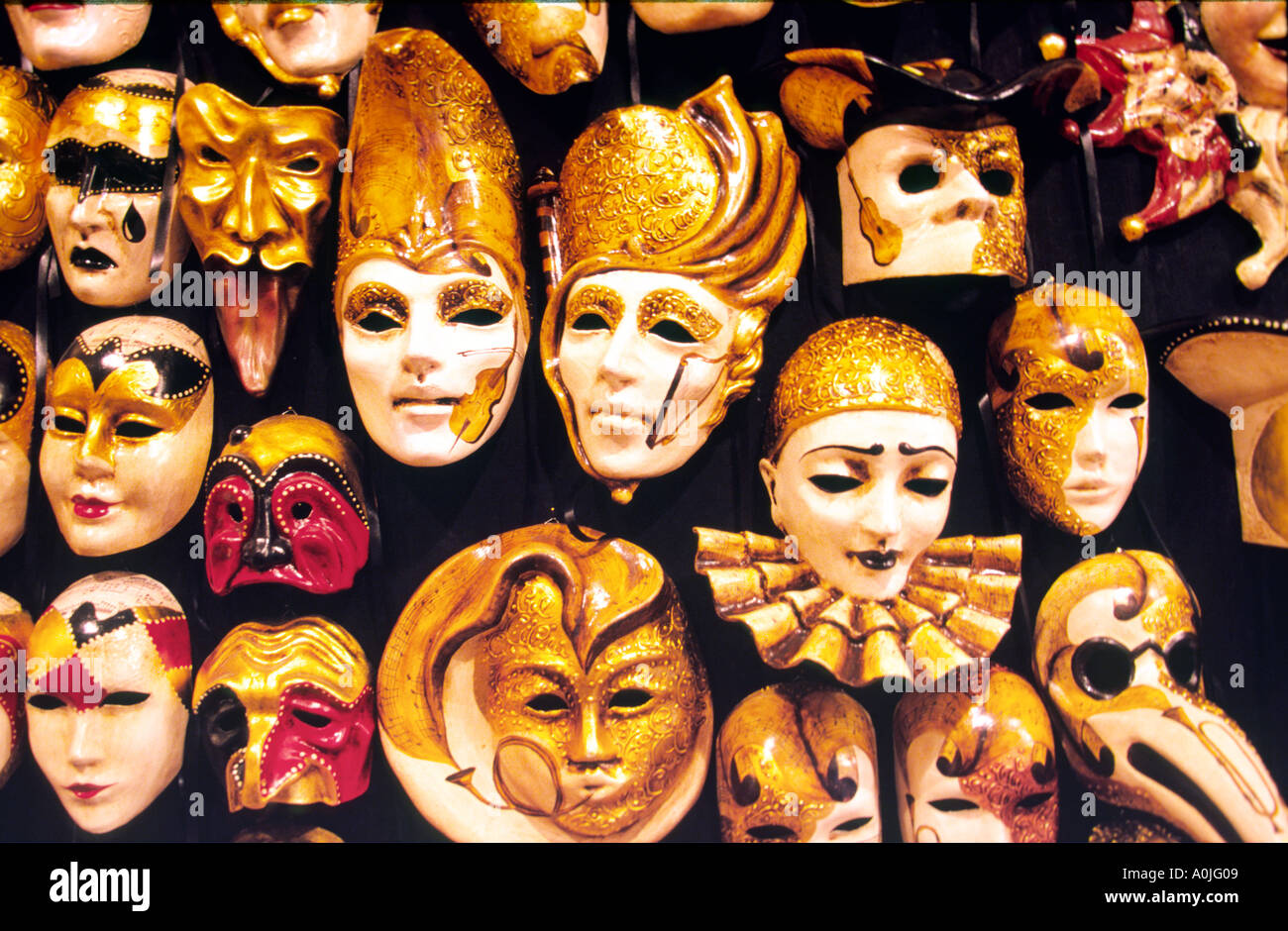 Italy Venice carnival masks Stock Photo