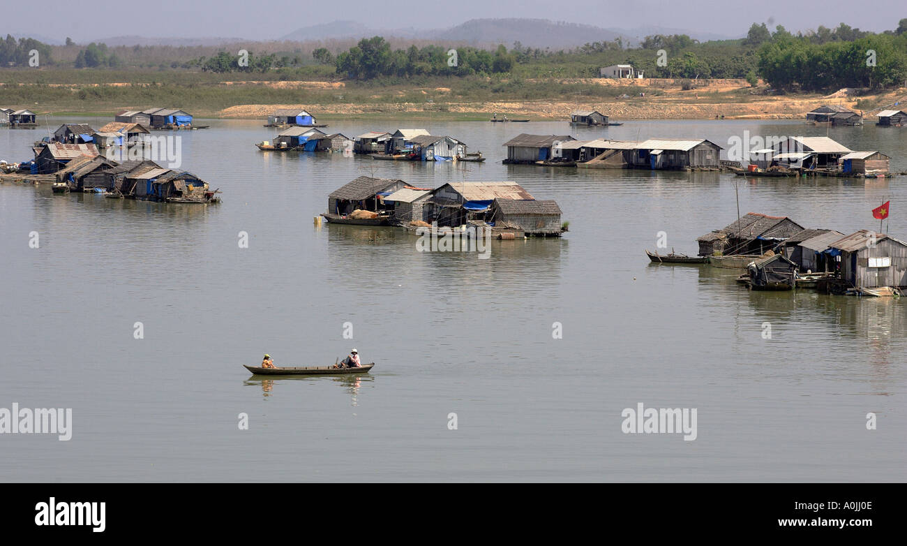 A floating village in Vietnam Stock Photo - Alamy