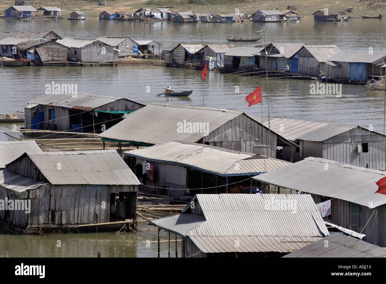 A floating village in Vietnam Stock Photo - Alamy