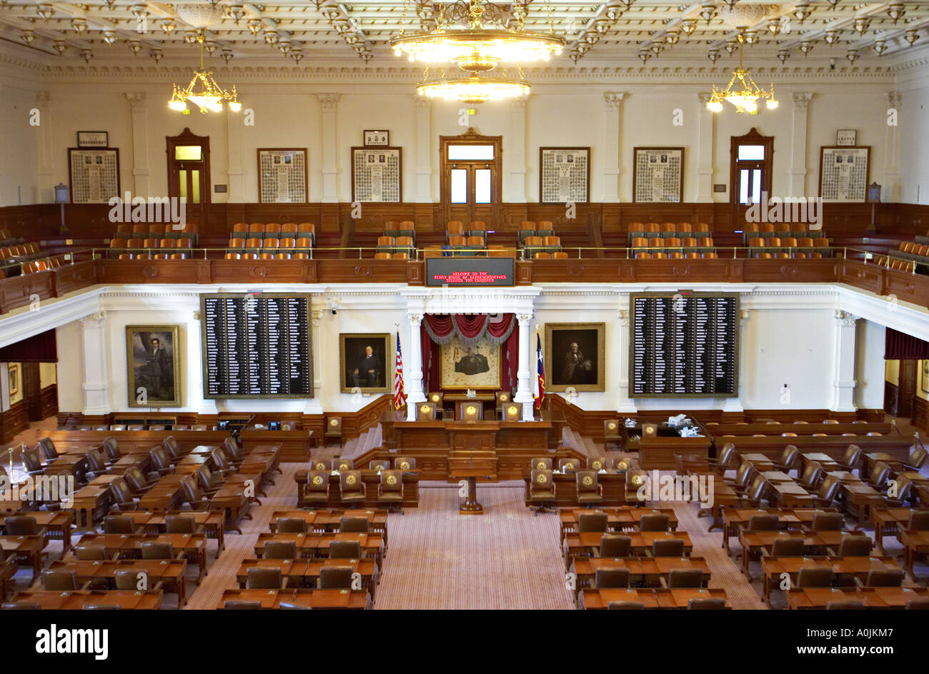 TEXAS Austin House of Representatives state capitol building interior
