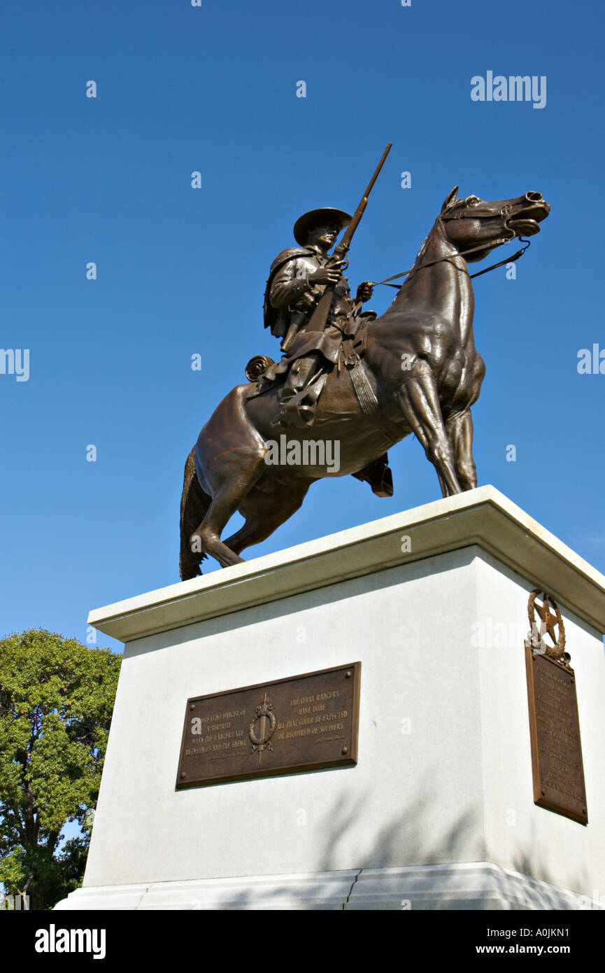 TEXAS Austin Texas Rangers commemorative statue man holding rifle