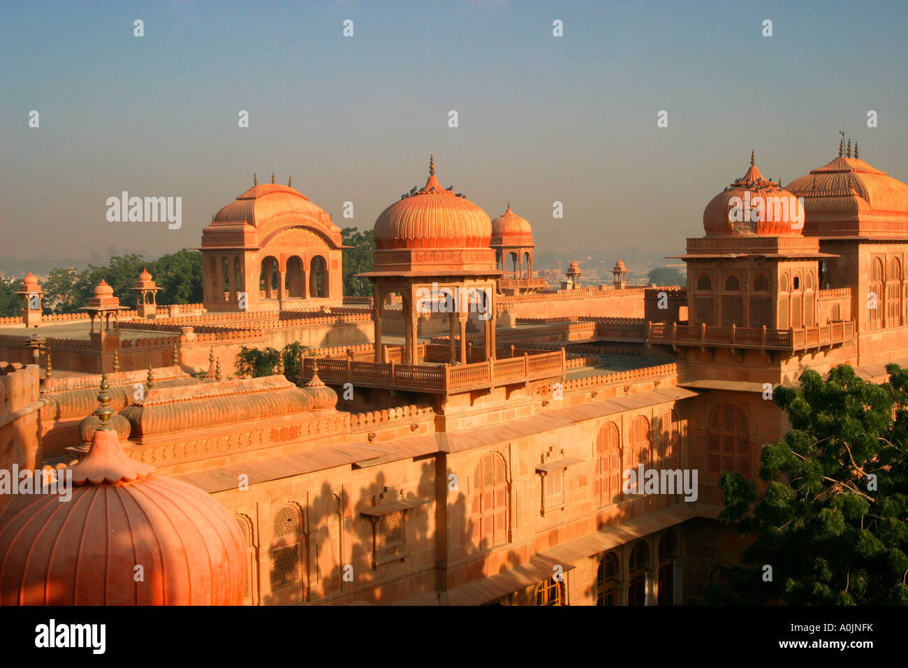 The Laxmi Niwas Palace, also known as the Lalgarh Palace Hotel, Bikaner, Rajasthan, India Stock Photo